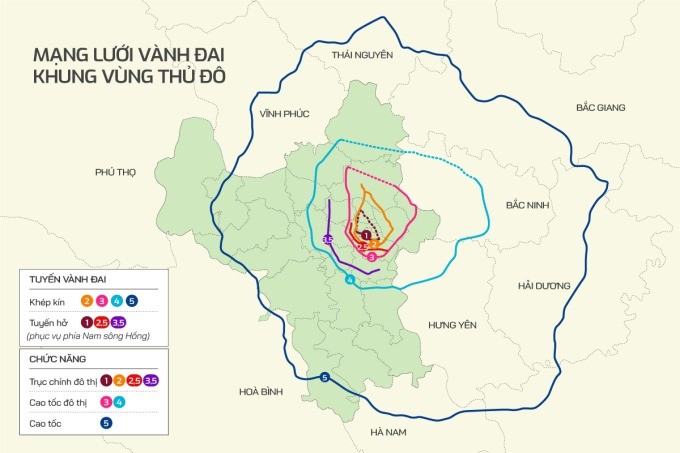 Đường Vành đai 5 vùng Thủ đô đi qua 7 huyện, TP Hải Dương
