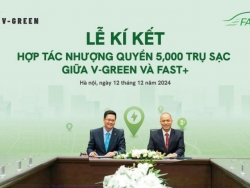 V-Green hợp tác Fast+ triển khai 5.000 trụ sạc đến hết năm 2025