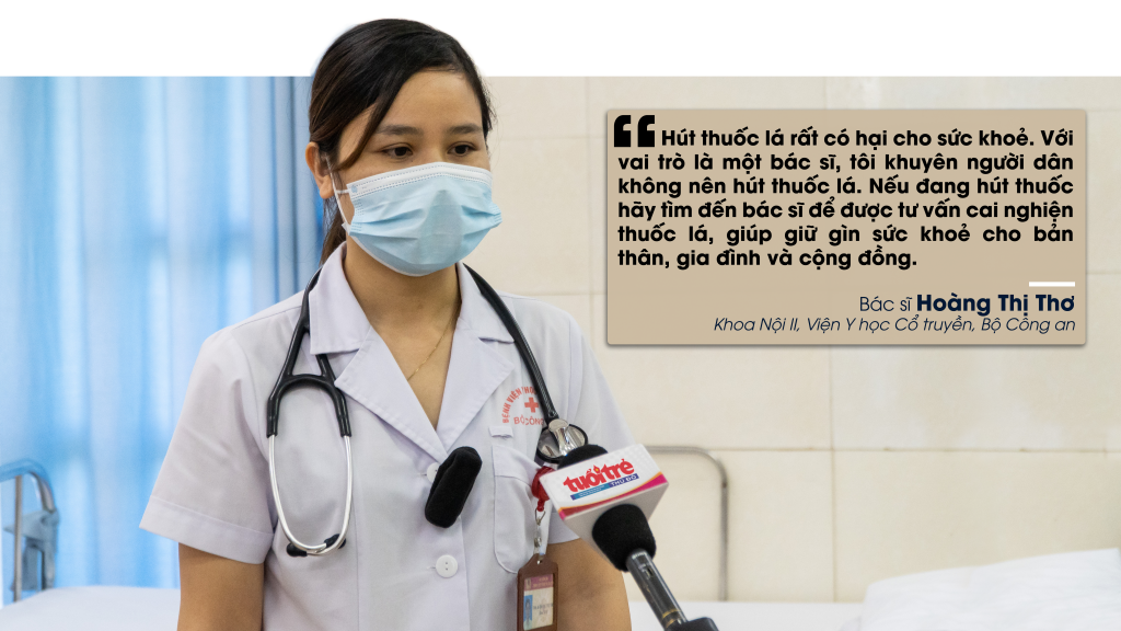 Bác sĩ Hoàng Thị Thơ (Khoa Nội II, Viện Y học Cổ truyền, Bộ Công an)