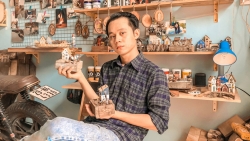 9X biến gỗ vụn thành mô hình nhà mini